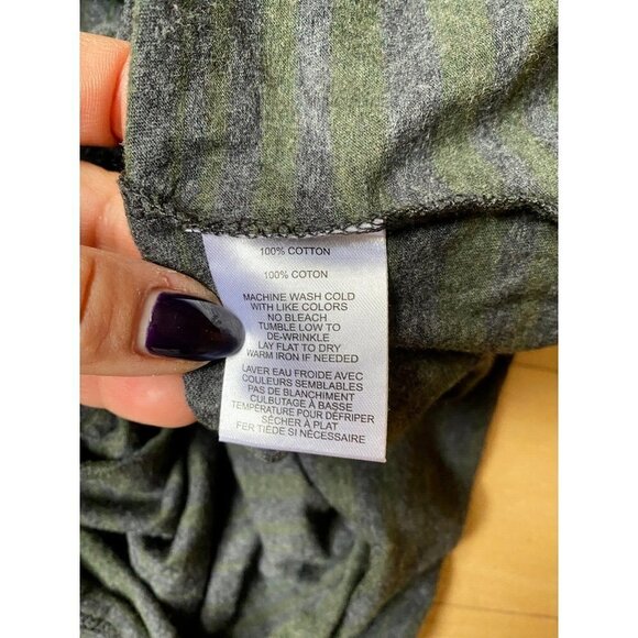 Robert Barakett "Talbert" stripe gray hoodie sz Xlarge Mens long sleeve top - Picture 7 of 8